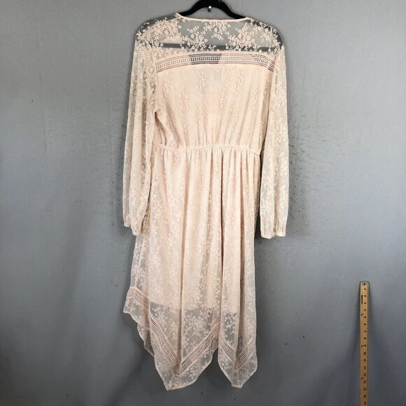 BAE Dress Womens M Pink Blush Lace Cottage Core Fairy Feminine Victorian NEW - Picture 4 of 16